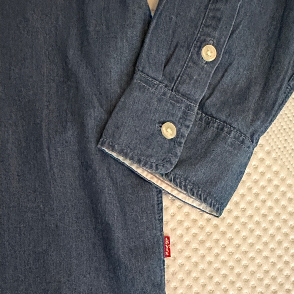 Levi’s Blue Boyfriend Fit Denim Shirt L - Picture 4 of 8